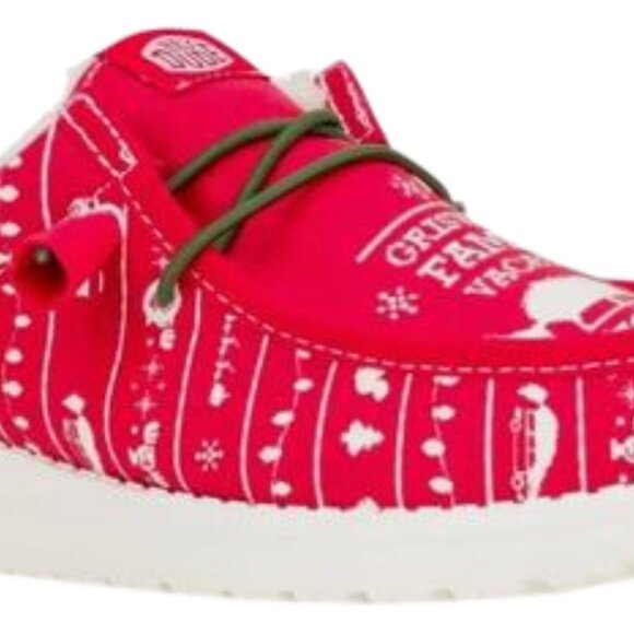 Hey Dude Christmas Vacation Wally Slip Shoes Red/Green Men's Size 9 **RARE* - Picture 4 of 6